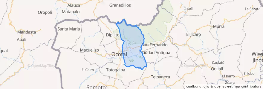 Mapa de ubicacion de Monzonte (Municipio).