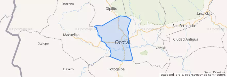 Mapa de ubicacion de Ocotal (Municipio).