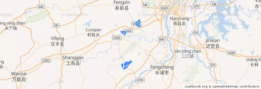 Mapa de ubicacion de 高安市新世纪工业城管委会.