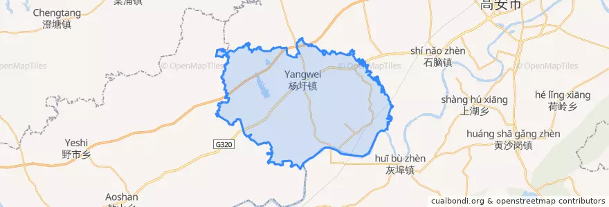 Mapa de ubicacion de 杨圩镇.