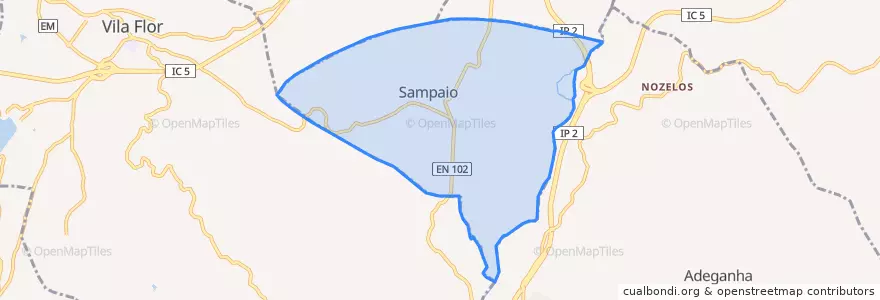 Mapa de ubicacion de Sampaio.