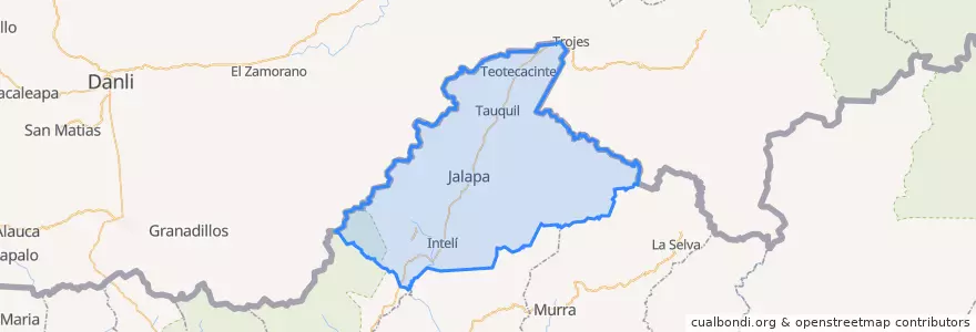 Mapa de ubicacion de Jalapa (Municipio).