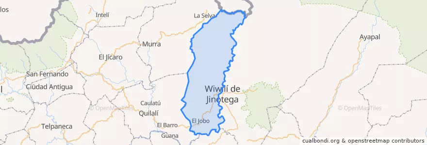 Mapa de ubicacion de Wiwilí (Municipio).