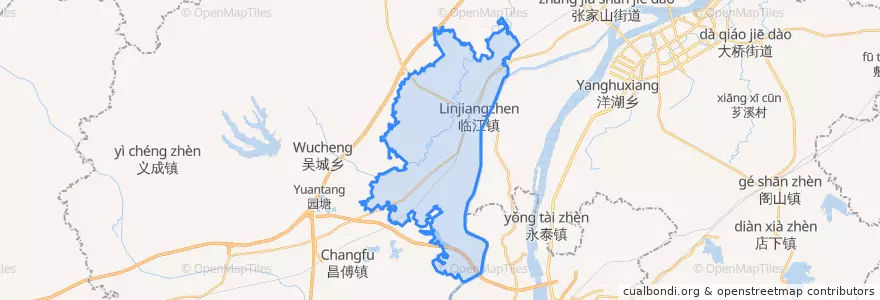 Mapa de ubicacion de 临江镇.