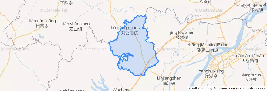 Mapa de ubicacion de 刘公庙镇.
