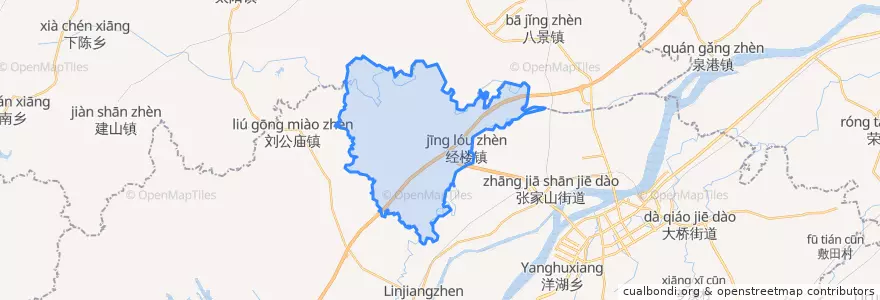 Mapa de ubicacion de 经楼镇.
