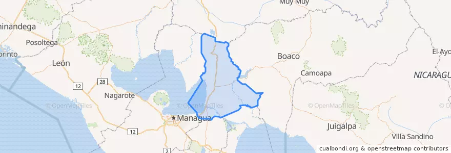 Mapa de ubicacion de Tipitapa (Municipio).