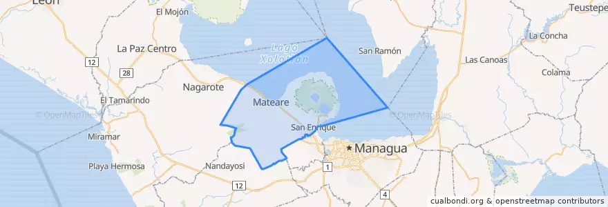 Mapa de ubicacion de Mateare (Municipio).