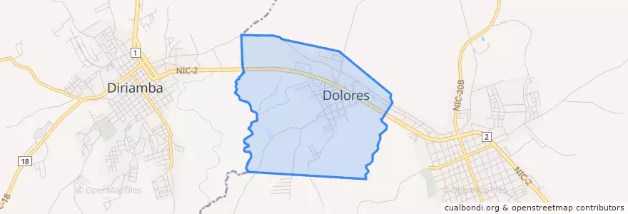 Mapa de ubicacion de Dolores (Municipio).