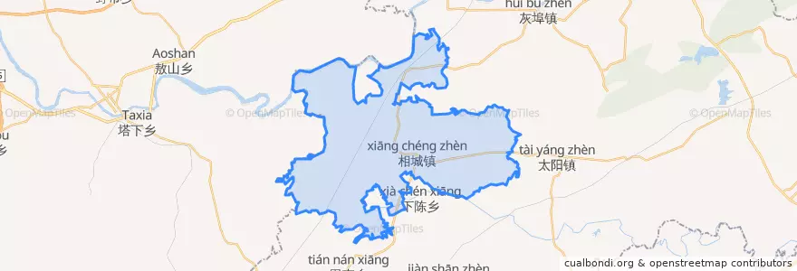 Mapa de ubicacion de 相城镇.