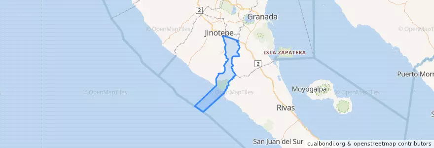 Mapa de ubicacion de Santa Teresa (Municipio).