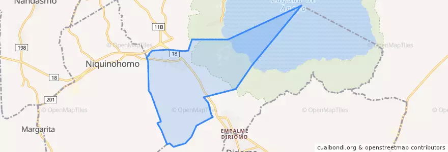 Mapa de ubicacion de San Juan de Oriente (Municipio).