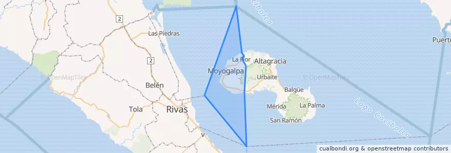 Mapa de ubicacion de Moyagalpa (Muncipio).