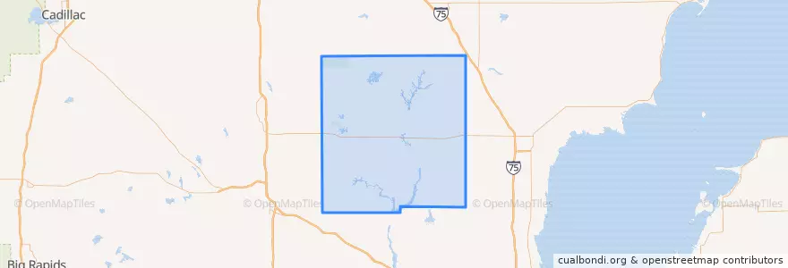 Mapa de ubicacion de Gladwin County.