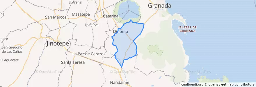 Mapa de ubicacion de Diriomo (Municipio).