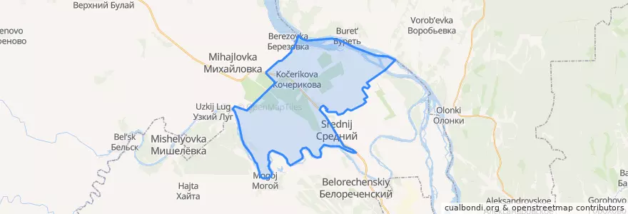 Mapa de ubicacion de Тайтурское городское поселение.