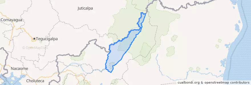 Mapa de ubicacion de Wiwilí de Jinotega (Municipio).