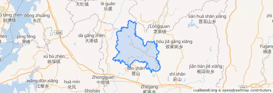 Mapa de ubicacion de 谢家滩镇.