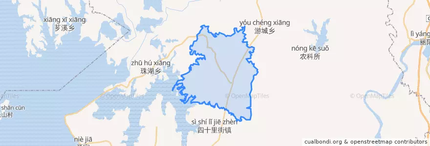 Mapa de ubicacion de 高家岭镇.