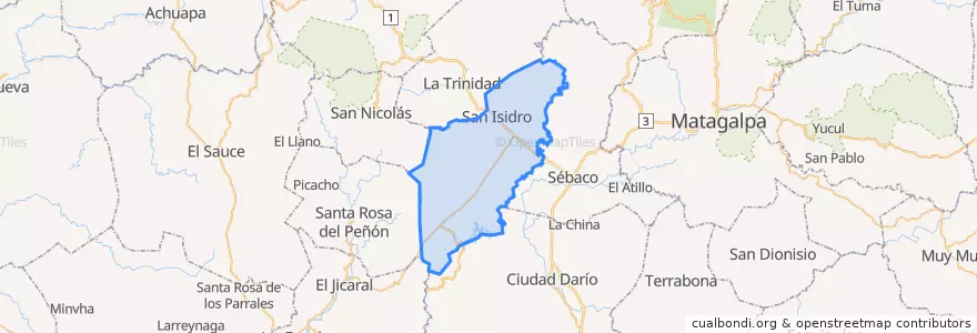 Mapa de ubicacion de San Isidro (Municipio).