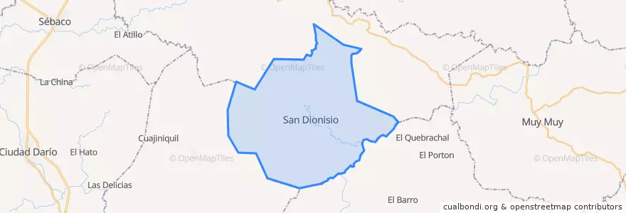 Mapa de ubicacion de San Dionisio (Municipio).