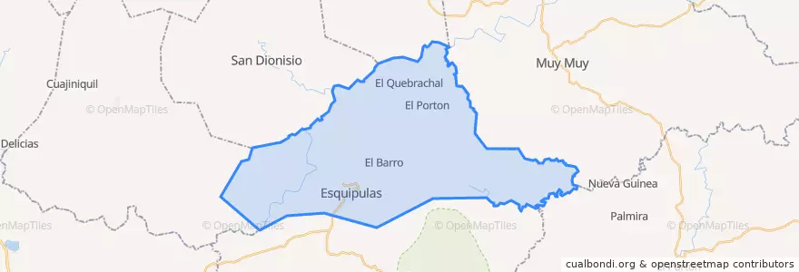 Mapa de ubicacion de Esquipulas (Municipio).