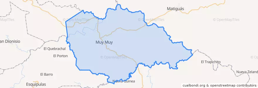 Mapa de ubicacion de Muy Muy (Municipio).