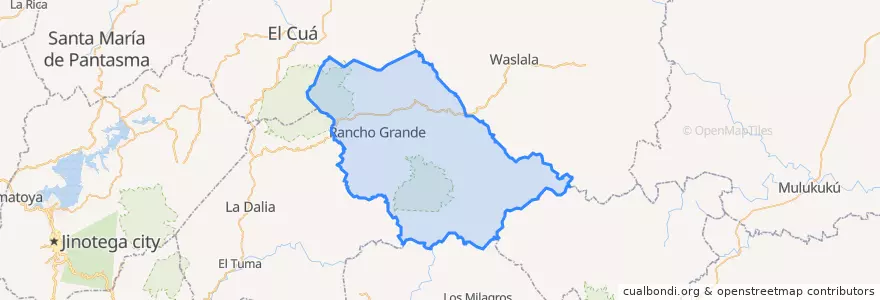 Mapa de ubicacion de Rancho Grande (Municipio).