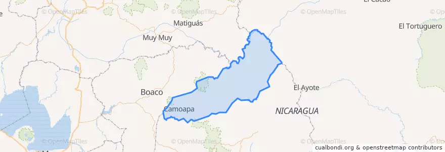 Mapa de ubicacion de Camoapa (Municipio).