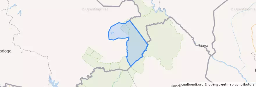 Mapa de ubicacion de Diapaga.