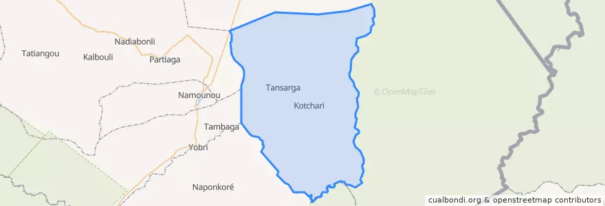 Mapa de ubicacion de Tansarga.