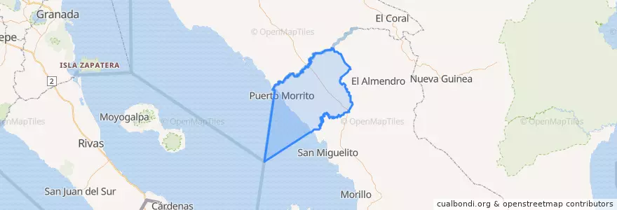 Mapa de ubicacion de Morrito (Municipio).