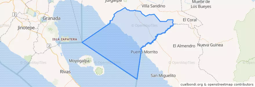 Mapa de ubicacion de Acoyapa (Municipio).