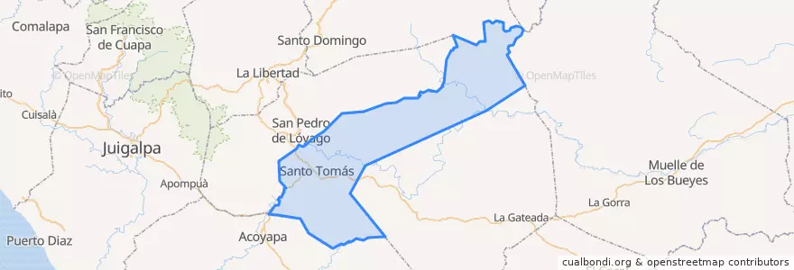 Mapa de ubicacion de Santo Tomás (Municipio).