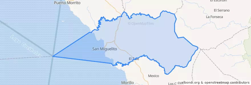 Mapa de ubicacion de San Miguelito (Municipio).