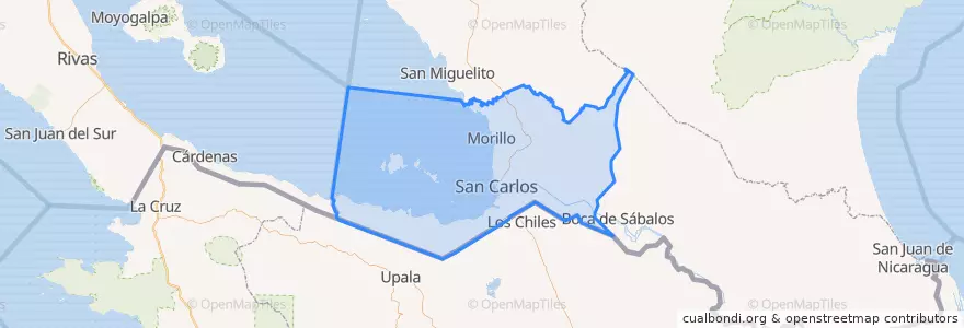 Mapa de ubicacion de San Carlos (Municipio).