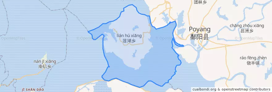 Mapa de ubicacion de 莲湖乡.