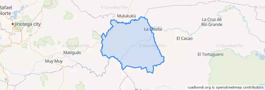 Mapa de ubicacion de Paiwas (Municipio).