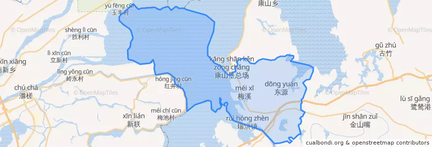 Mapa de ubicacion de 瑞洪镇.
