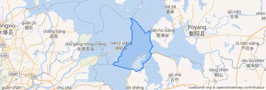 Mapa de ubicacion de 康山乡.