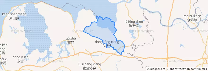 Mapa de ubicacion de 东塘乡.