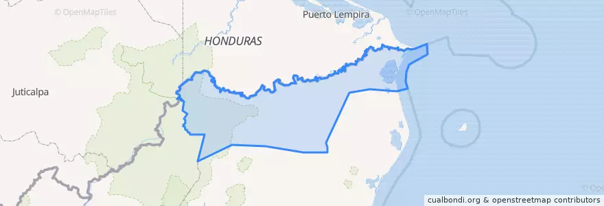 Mapa de ubicacion de Waspán (Municipio).