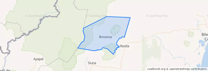 Mapa de ubicacion de Bonanza (Municipio).