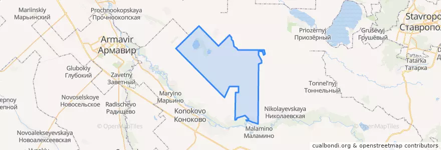 Mapa de ubicacion de Веселовское сельское поселение.