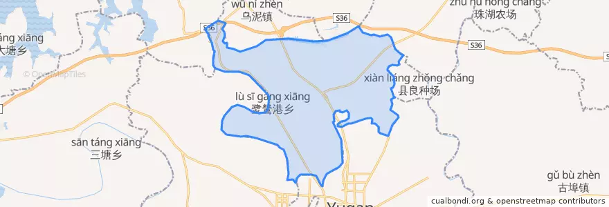 Mapa de ubicacion de 鹭鸶港乡.
