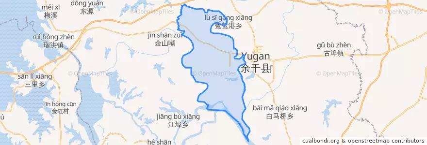 Mapa de ubicacion de 洪家嘴乡.