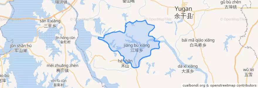 Mapa de ubicacion de 江埠乡.