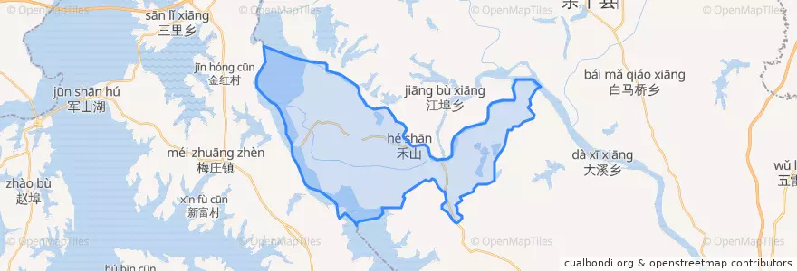 Mapa de ubicacion de 枫港乡.
