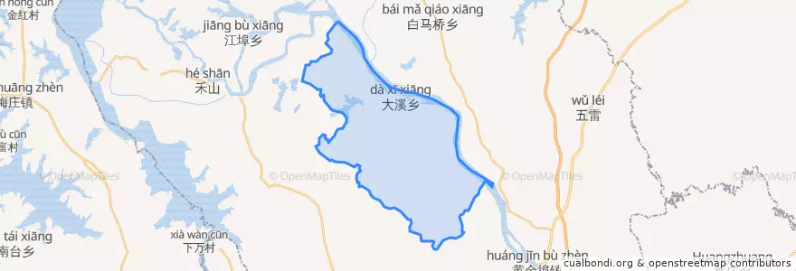 Mapa de ubicacion de 大溪乡.