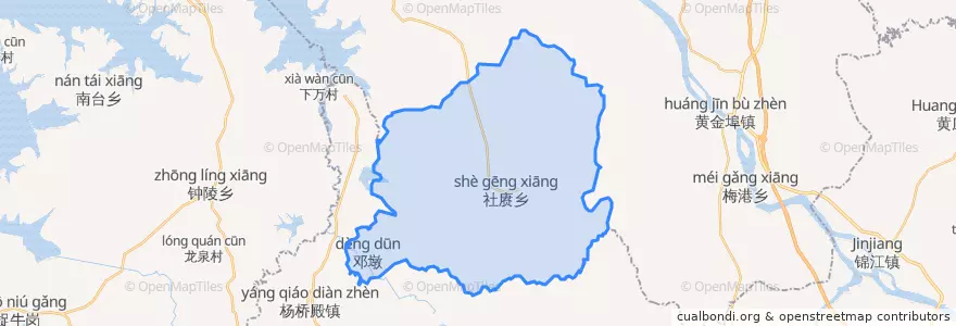 Mapa de ubicacion de 社赓镇.